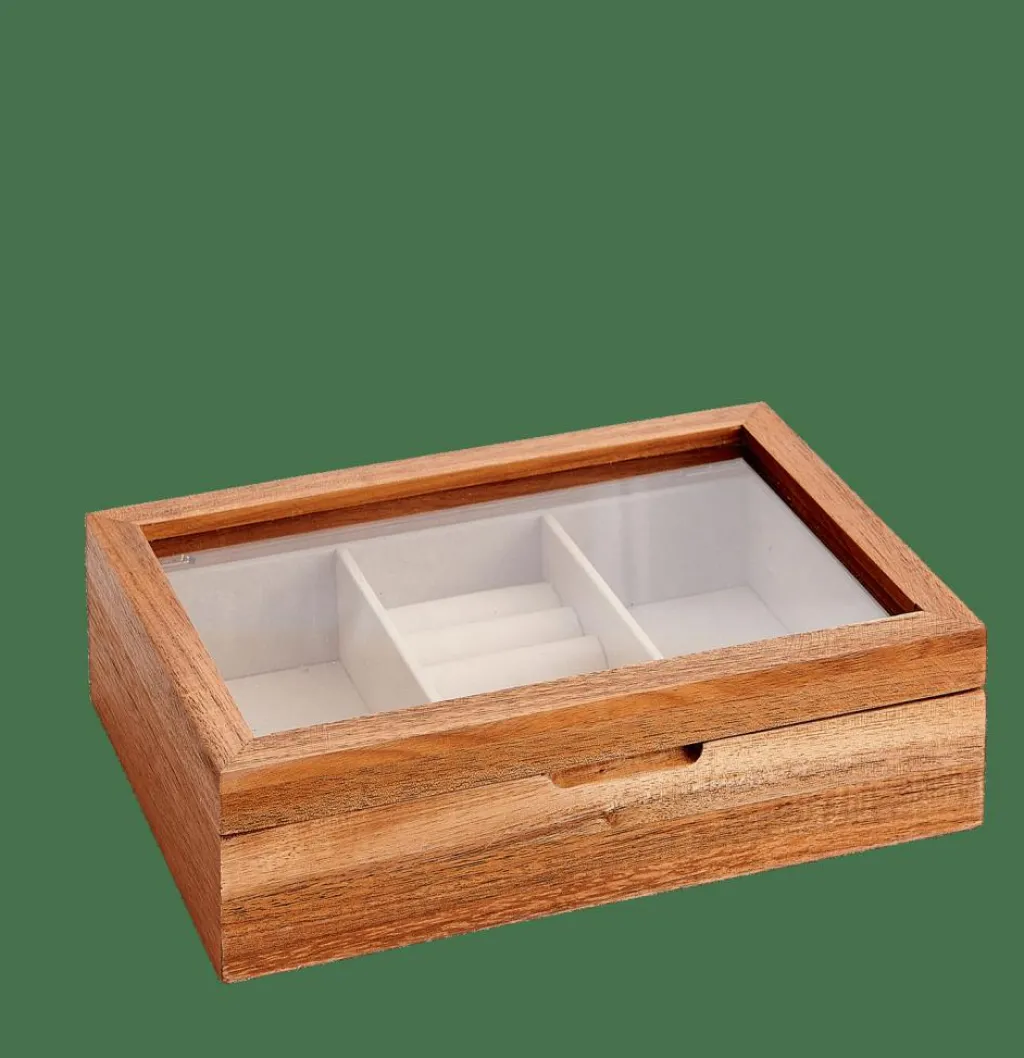 ACACIA Scatola Portagioie Marrone|CASA Outlet