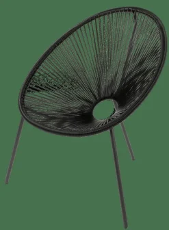 ACAPULCO Sedia Lounge Nero|CASA Hot