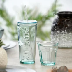 AUTHENTIC Bicchiere Con Cannuccia Trasparente|CASA Outlet