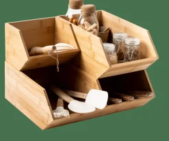 BAMBOO Organizzatore Impilabile Naturale|CASA Discount