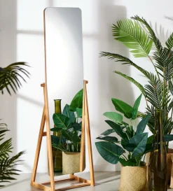 BAMBOO Specchio A Figura Intera Marrone|CASA