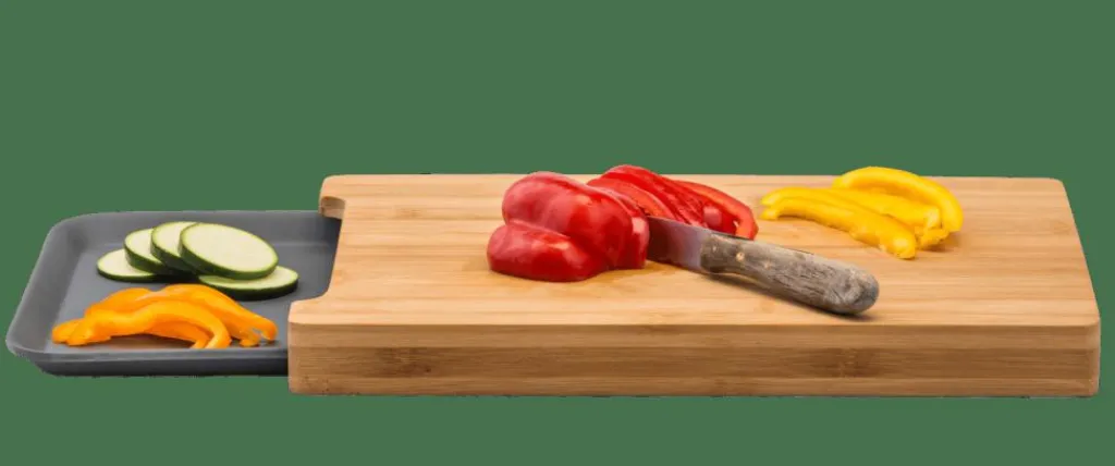 BAMBOO Tagliere Raccogli Succo Grigio, Naturale|CASA Hot