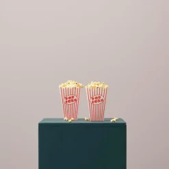 CINEMA Bicchiere Popcorn Set Di 8 Bianco, Rosso|CASA Sale