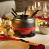 DINNER Set Di Fonduta Con 6 Forchette Nero, Rosso|CASA Best