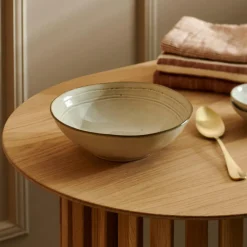 EARTH MARL Piatto Fondo Crema|CASA Discount