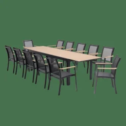 ETHAN Tavolo Allungabile Nero, Naturale|CASA Hot