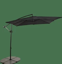 FIJI Ombrellone Sospeso Senza Base Nero|CASA