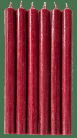 FINA Candele Set Di 6 Bordeaux|CASA Best