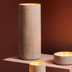 FUEGO Candela A LED Solare Grigio Chiaro|CASA