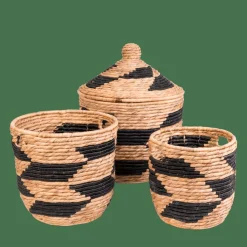 GUATEMALA Cesto Nero, Naturale|CASA New