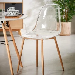 ICE Sedia Da Tavolo Trasparente, Naturale|CASA Sale
