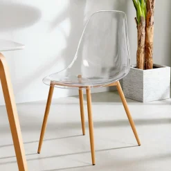 ICE Sedia Da Tavolo Trasparente, Naturale|CASA Sale