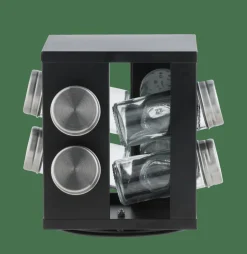 INDUSTRIA Giostra Portaspezie 8 Barattolini Nero|CASA Best