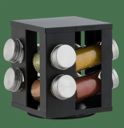 INDUSTRIA Giostra Portaspezie 8 Barattolini Nero|CASA Best