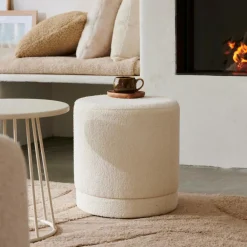 LANCE Pouf: Bianco|CASA Outlet