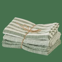 LAURENT Strofinacci Set Di 3 Verde|CASA Best