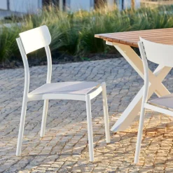 MAVAS Sedia Impilabile Bianco|CASA Best