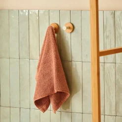 MINERAL Asciugamano Ospite Terracotta|CASA New