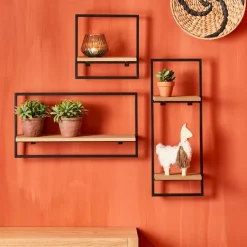 MIX&MATCH Organiser Da Parete Nero, Naturale|CASA New