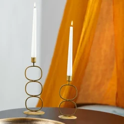 OVAL Portacandela Dorato|CASA Online