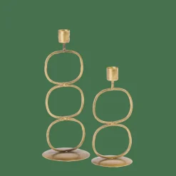 OVAL Portacandela Dorato|CASA Online