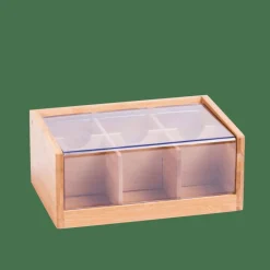 PANDA Scatola Per Tè 6 Scompar. Trasparente, Naturale|CASA Online
