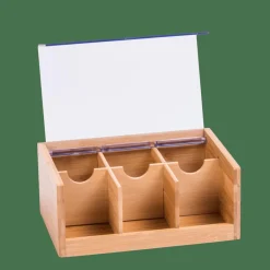 PANDA Scatola Per Tè 6 Scompar. Trasparente, Naturale|CASA Online