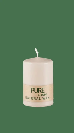 PURE Candela Cilindrica Marrone Chiaro|CASA Outlet