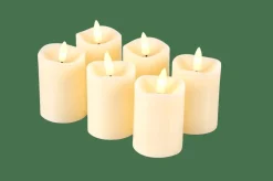 RUSTIC Candele Led Set Da 6 Avorio|CASA Hot