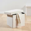 STOR Pouf Pieghevole Con Contenitore Bianco|CASA