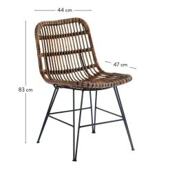 SUMATRA Sedia Da Pranzo Nero, Marrone|CASA Sale