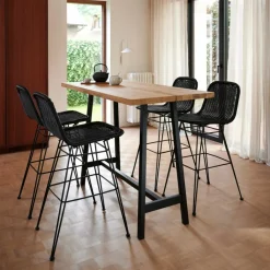 VIENNA Sedia Da Bar Nero|CASA Online