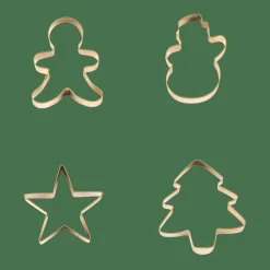 X-MAS GOLD Formine Coppaimpasto Set Di 4 Dorato|CASA Best